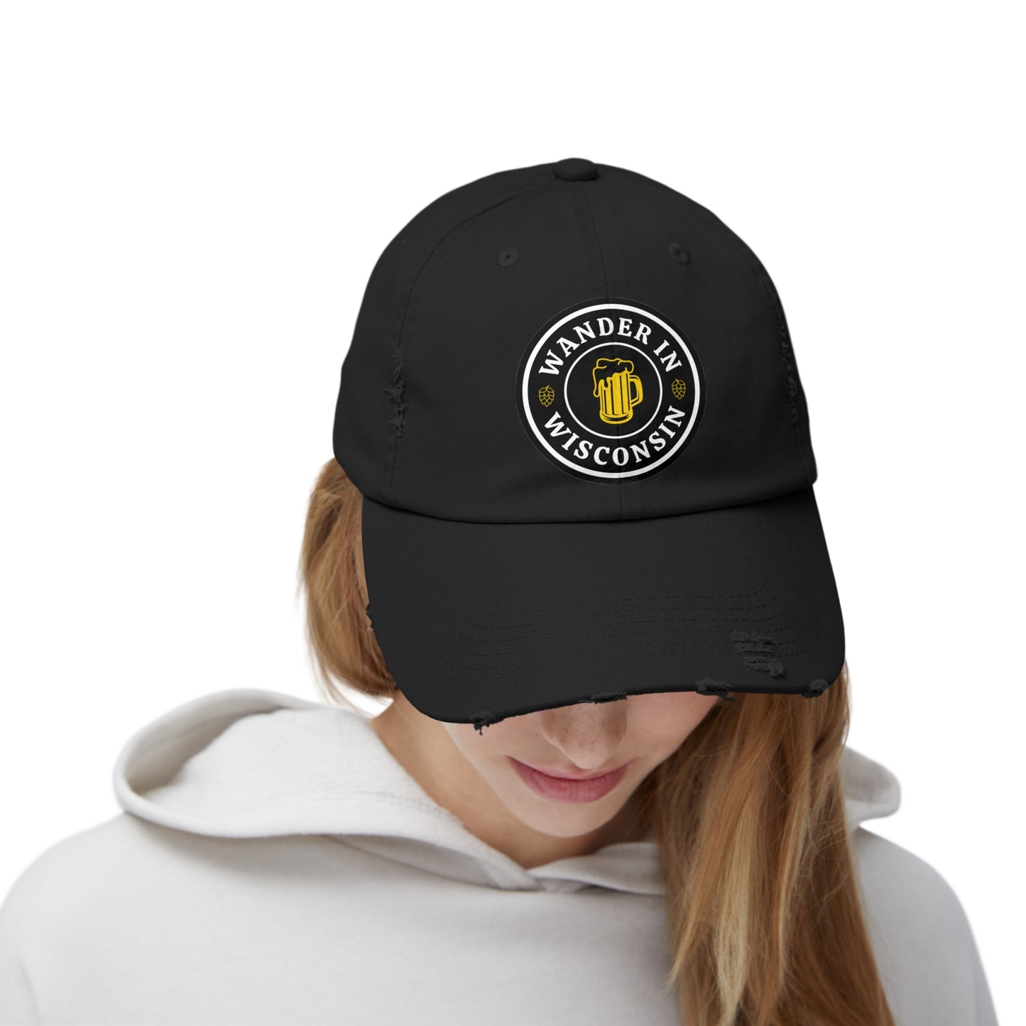 Wanderin WI Distressed Cap