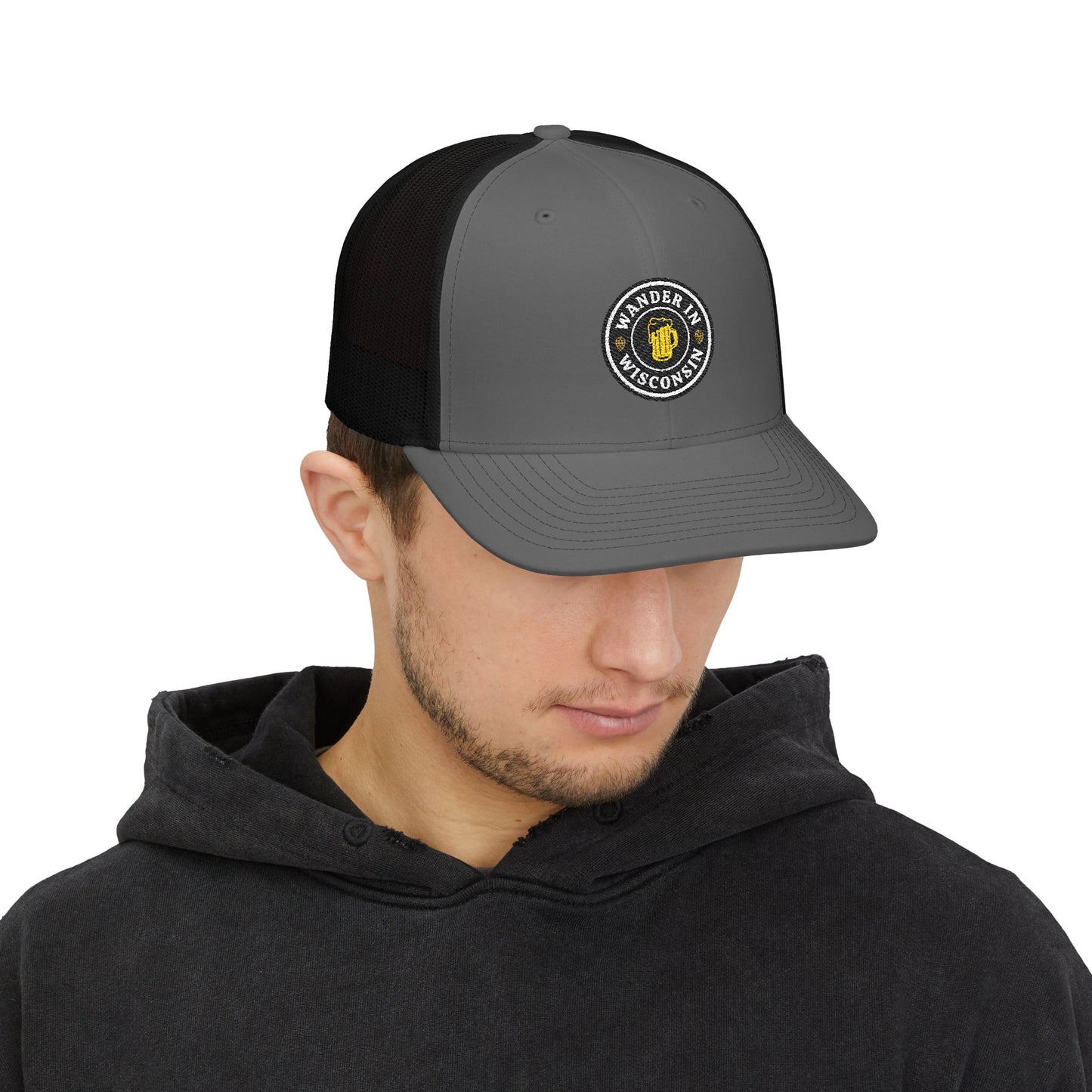 Limited Ed. Wanderin Embroidered Snapback Trucker Cap, Outdoor Apparel, Gift for Him, Adventure Gear, Summer Fashion, Casual Style