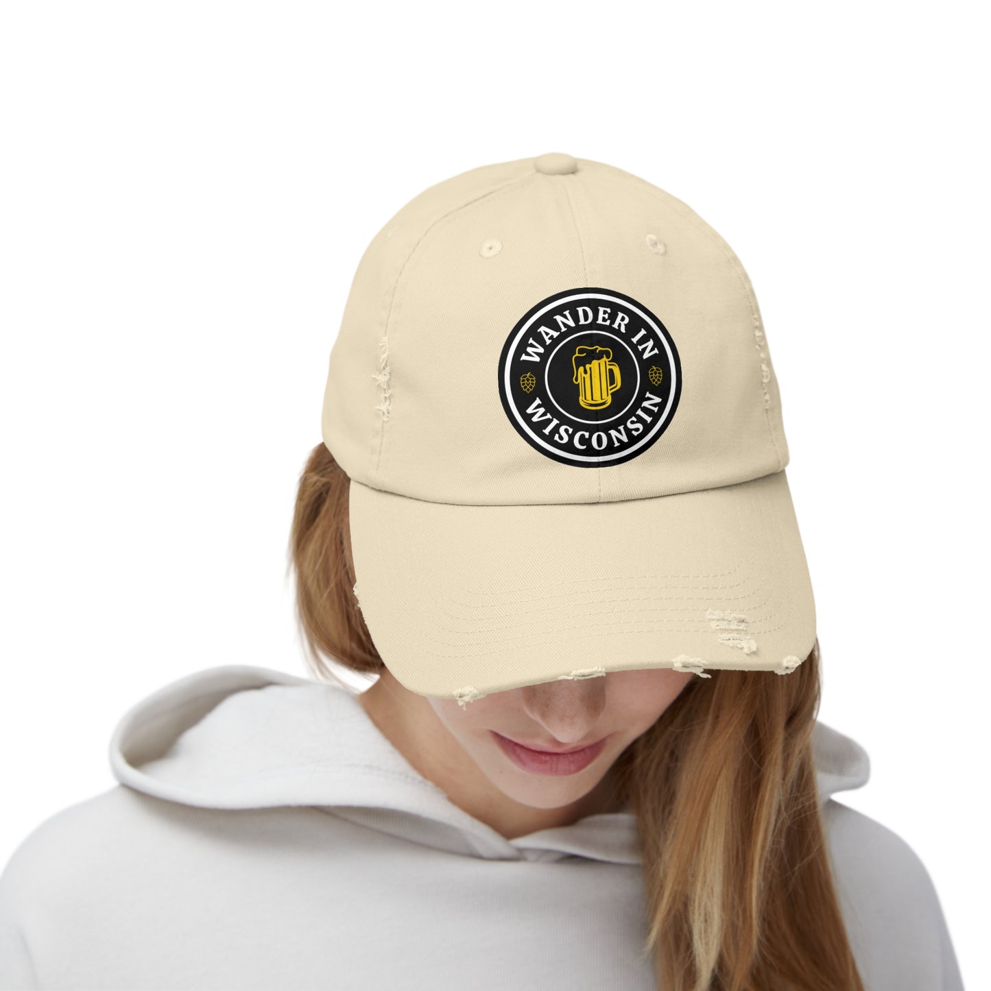 Wanderin WI Distressed Cap