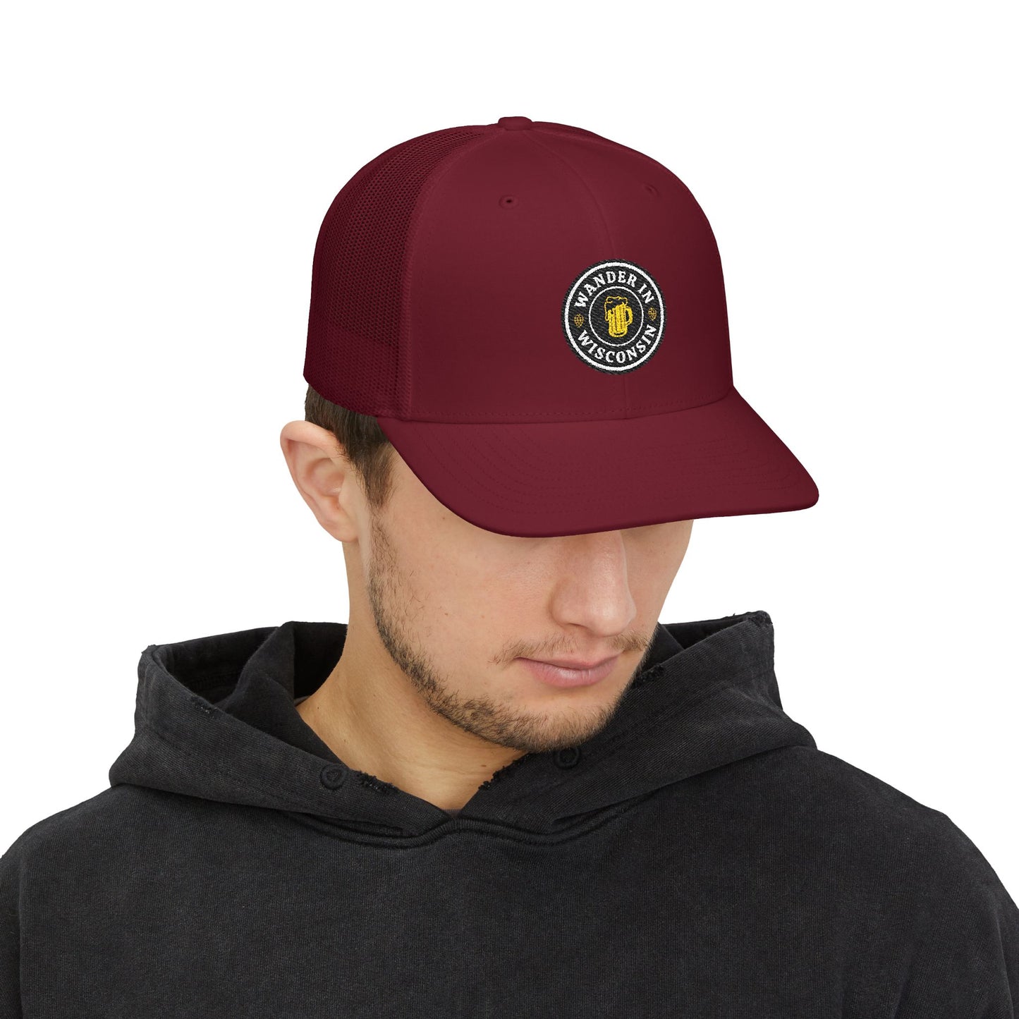 Limited Ed. Wanderin Embroidered Snapback Trucker Cap, Outdoor Apparel, Gift for Him, Adventure Gear, Summer Fashion, Casual Style