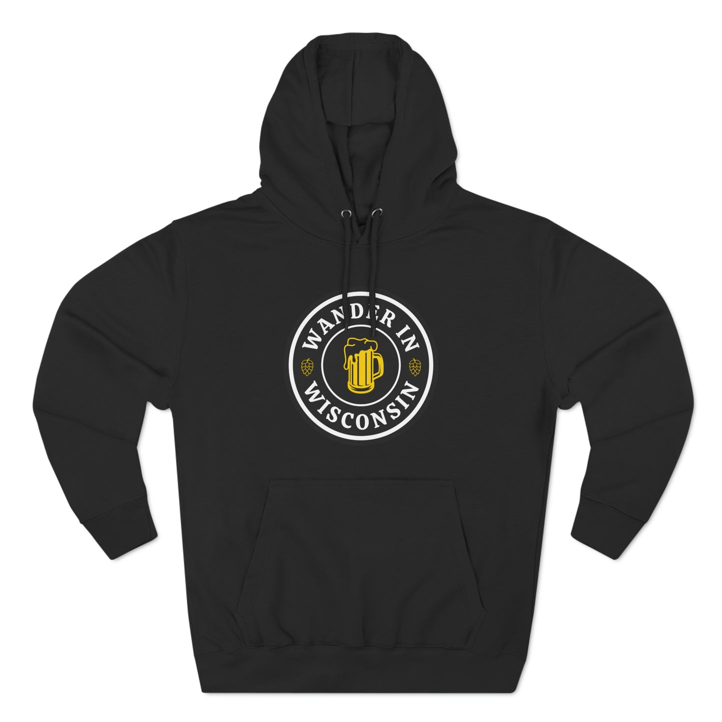 Wanderin Fleece Hoodie S-3X print on front