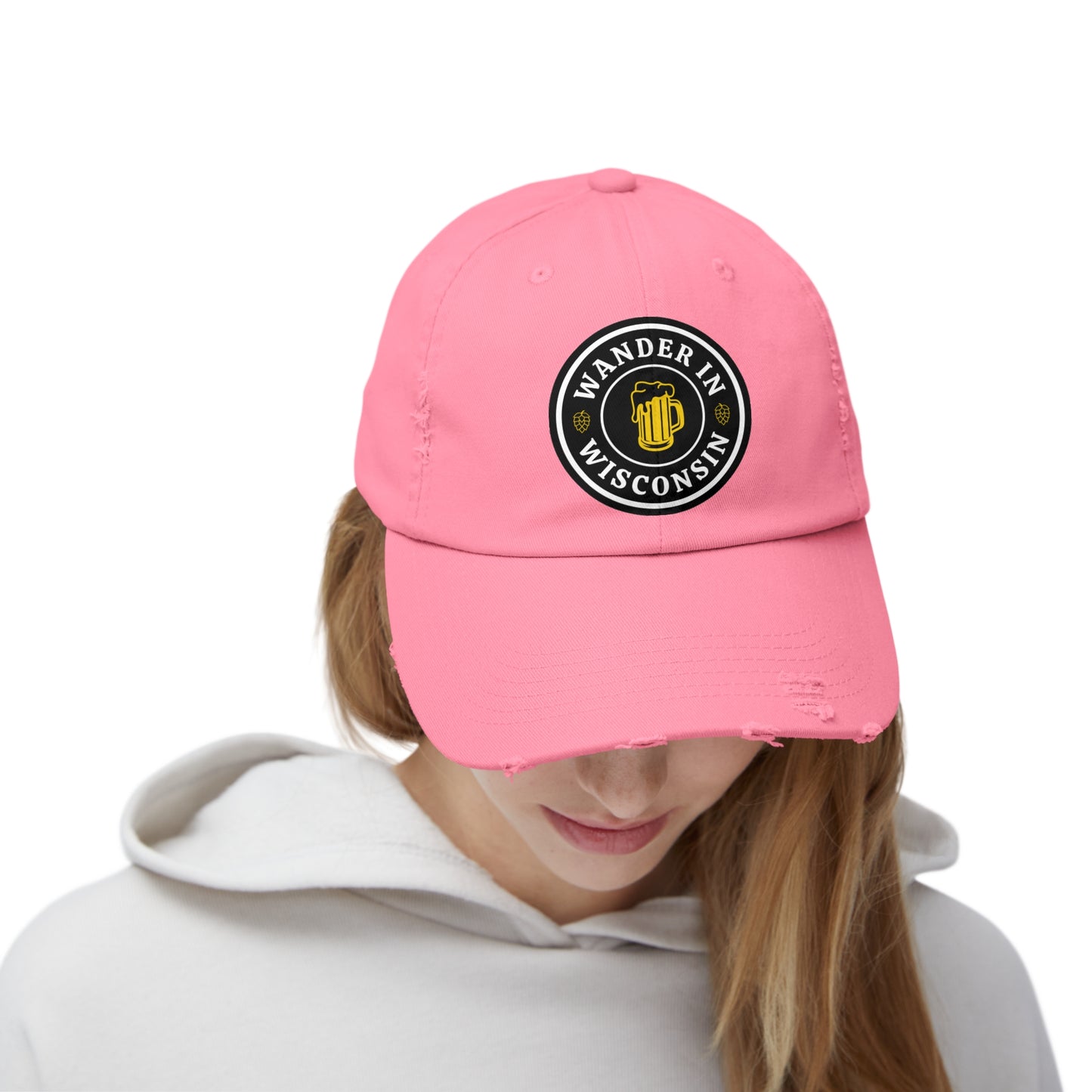 Wanderin WI Distressed Cap