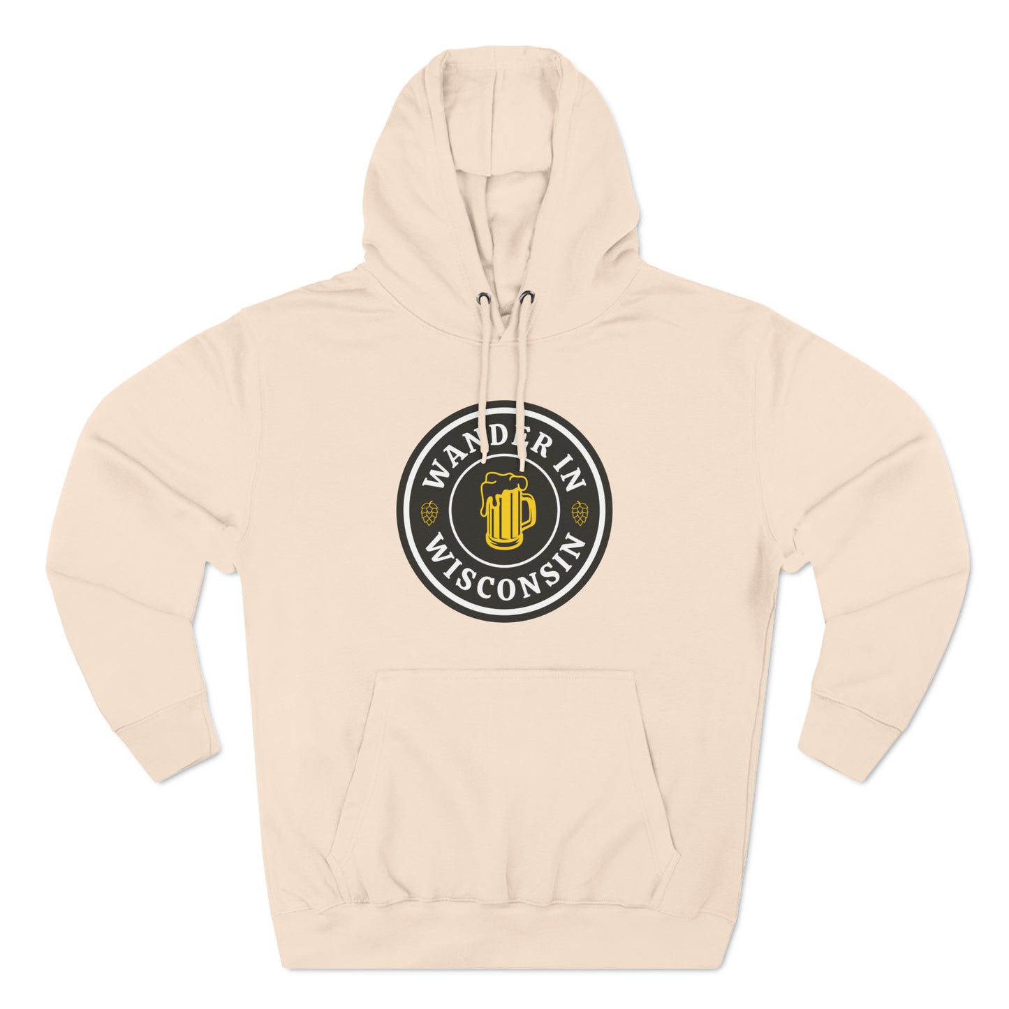 Wanderin Fleece Hoodie S-3X print on front