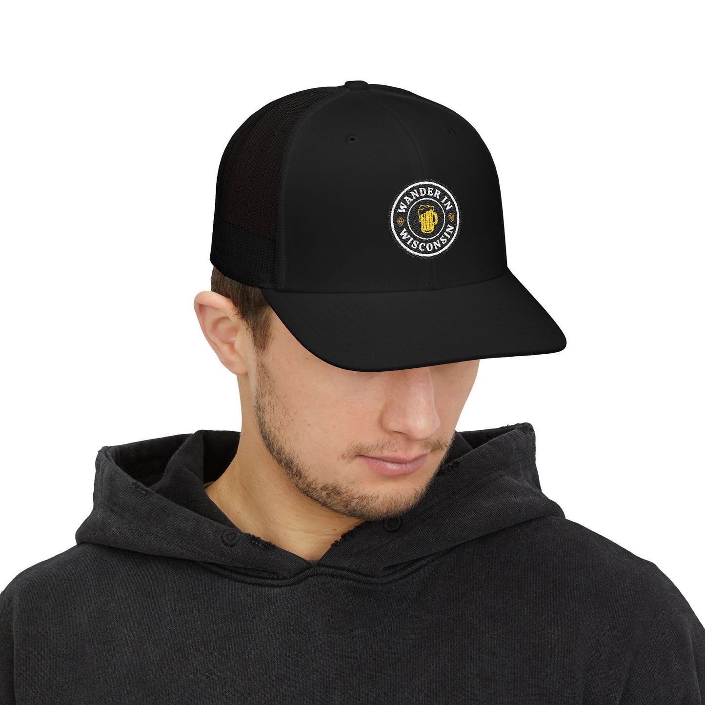 Limited Ed. Wanderin Embroidered Snapback Trucker Cap, Outdoor Apparel, Gift for Him, Adventure Gear, Summer Fashion, Casual Style