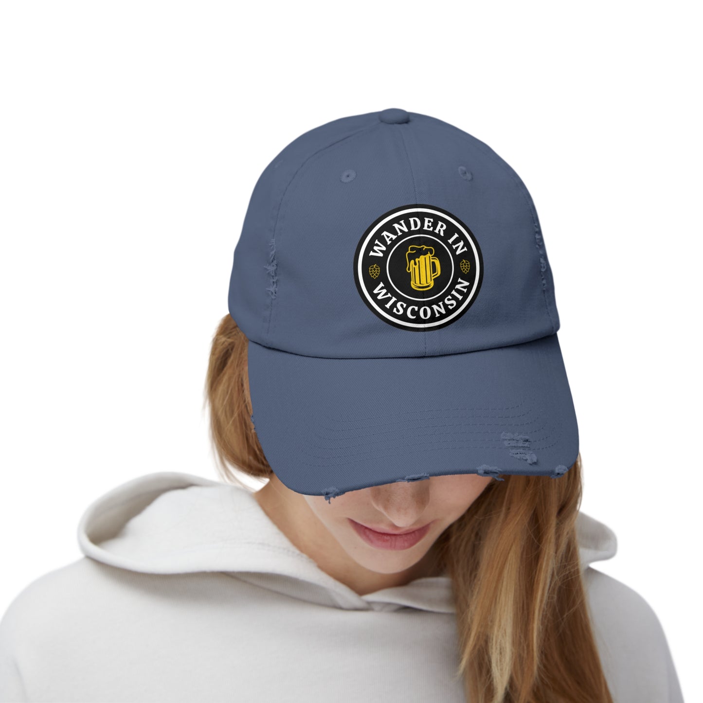 Wanderin WI Distressed Cap
