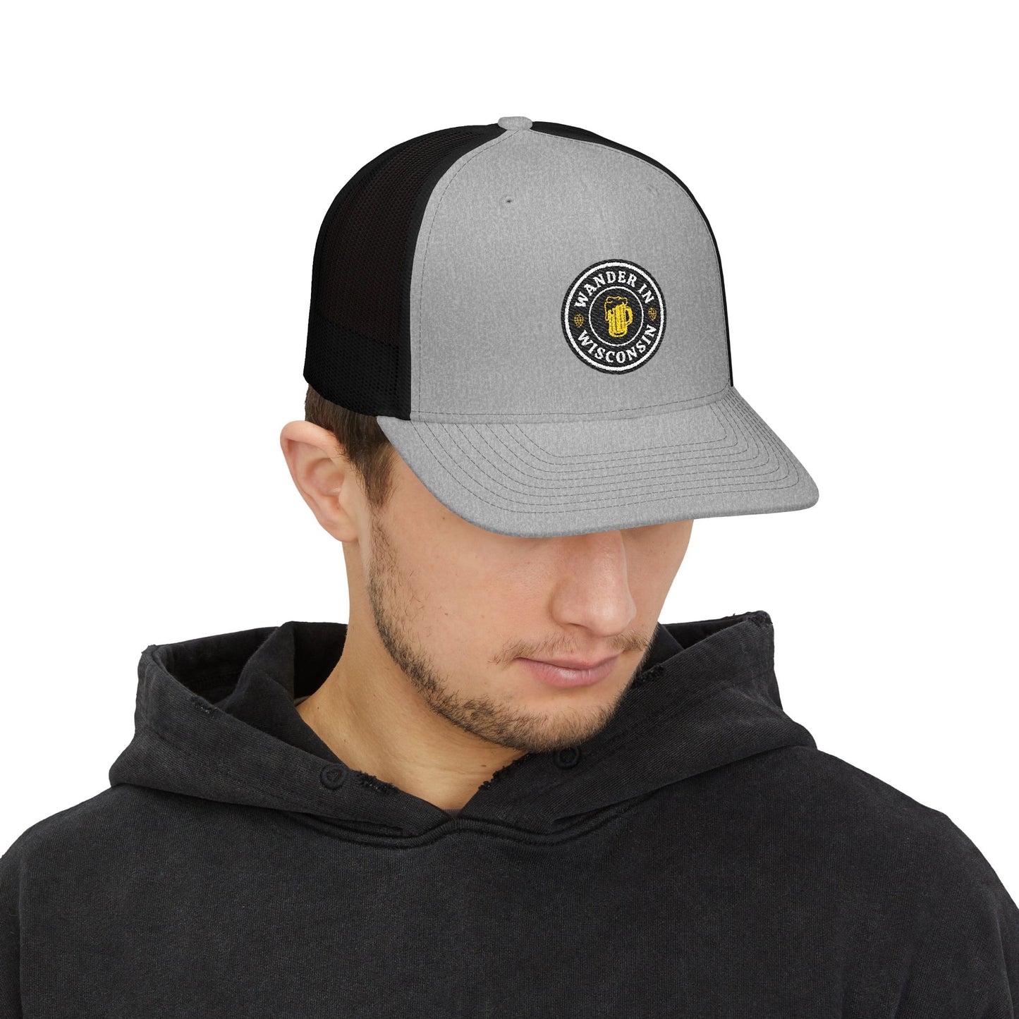 Limited Ed. Wanderin Embroidered Snapback Trucker Cap, Outdoor Apparel, Gift for Him, Adventure Gear, Summer Fashion, Casual Style