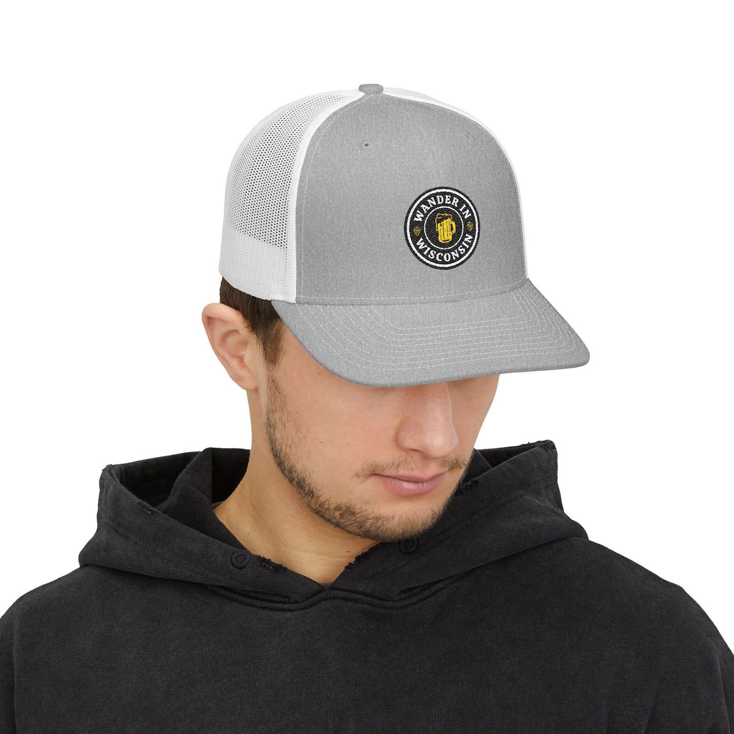 Limited Ed. Wanderin Embroidered Snapback Trucker Cap, Outdoor Apparel, Gift for Him, Adventure Gear, Summer Fashion, Casual Style