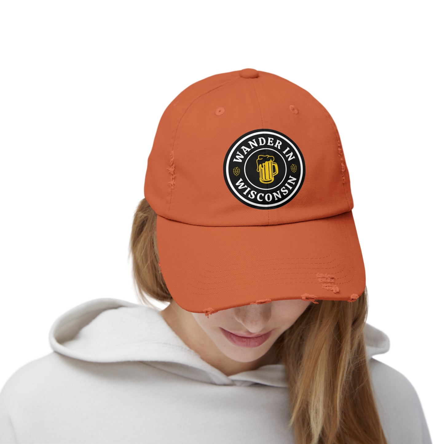 Wanderin WI Distressed Cap