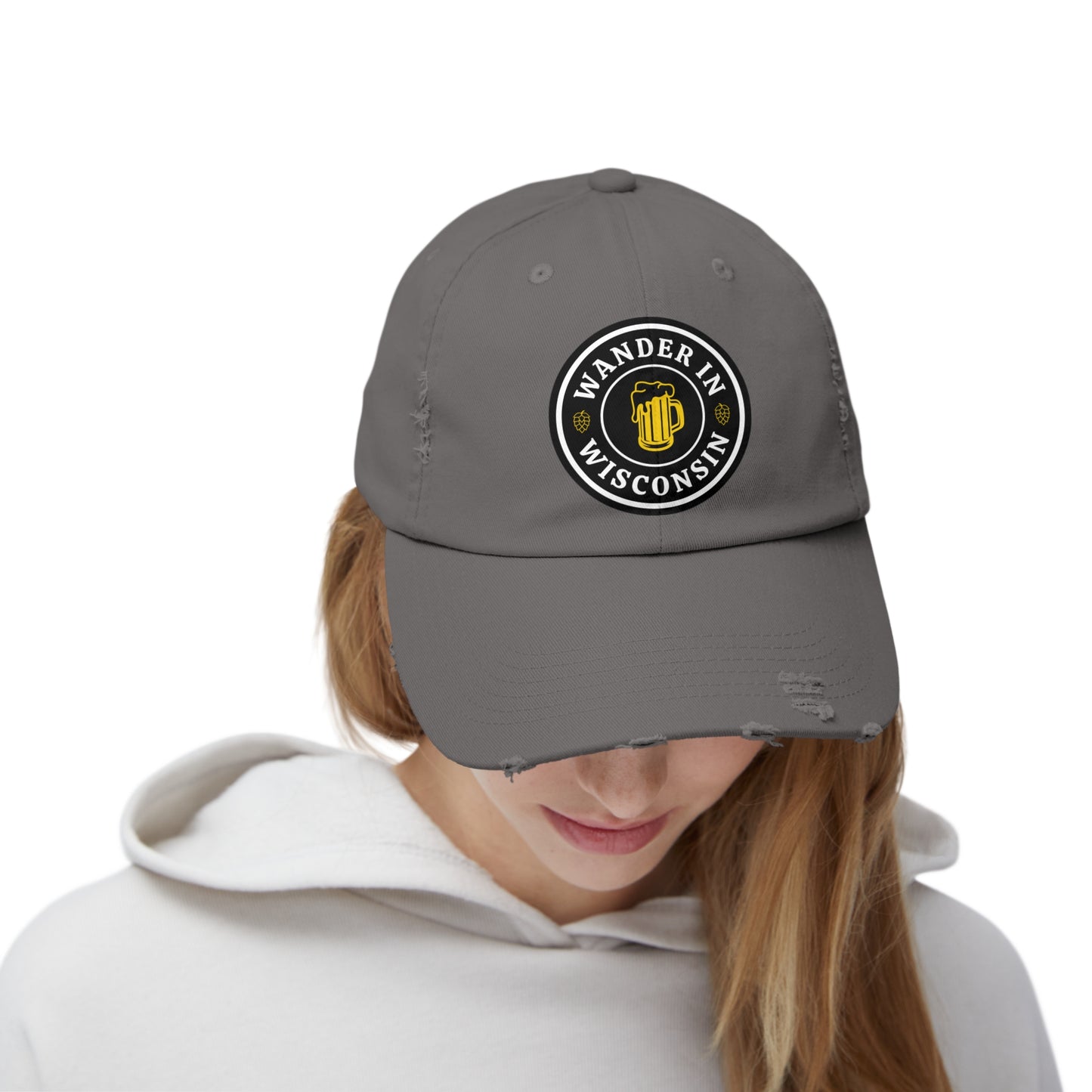 Wanderin WI Distressed Cap