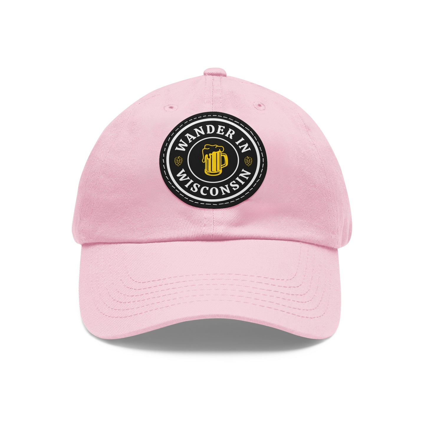 Wanderin Dad Hat with Leather Patch (Round)