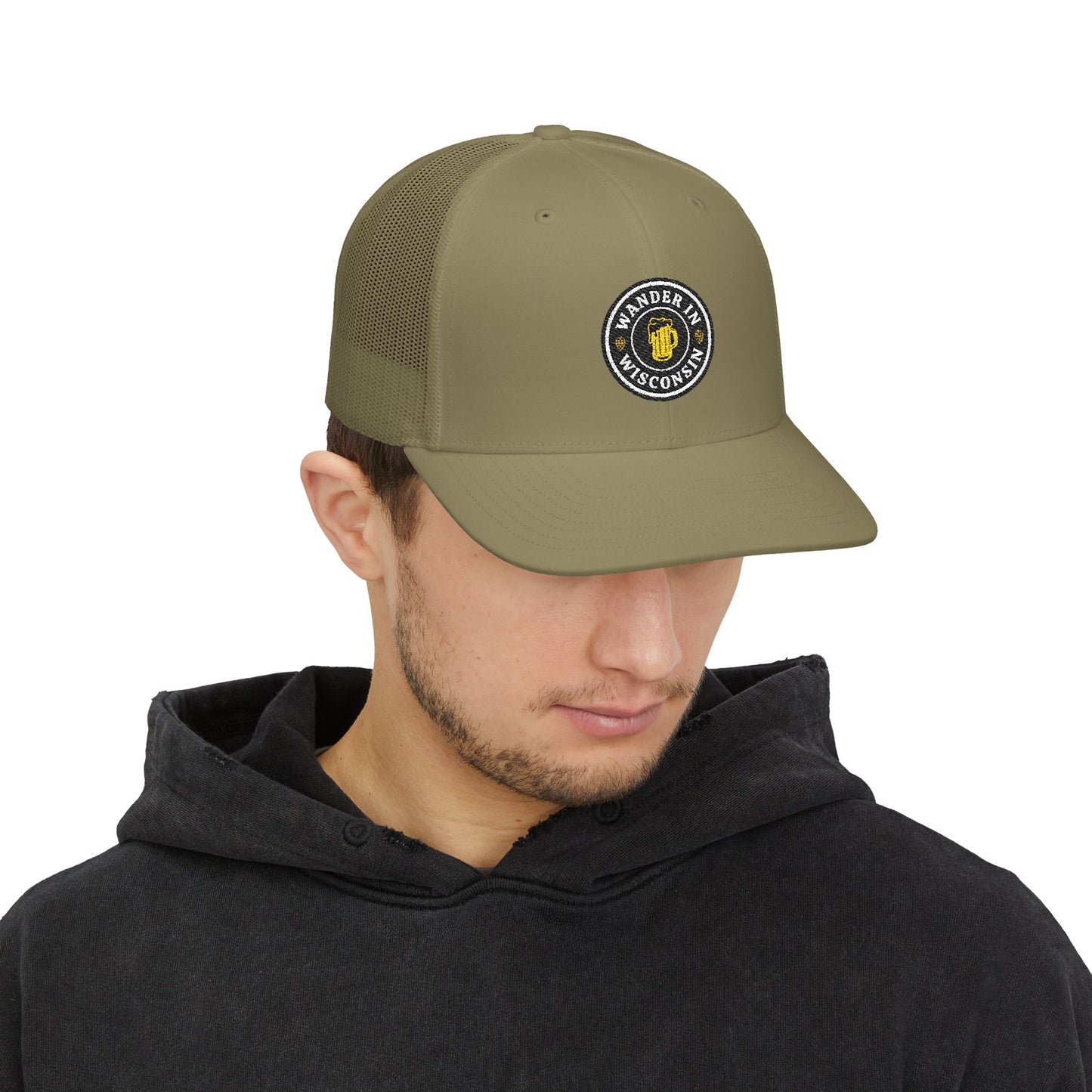 Limited Ed. Wanderin Embroidered Snapback Trucker Cap, Outdoor Apparel, Gift for Him, Adventure Gear, Summer Fashion, Casual Style