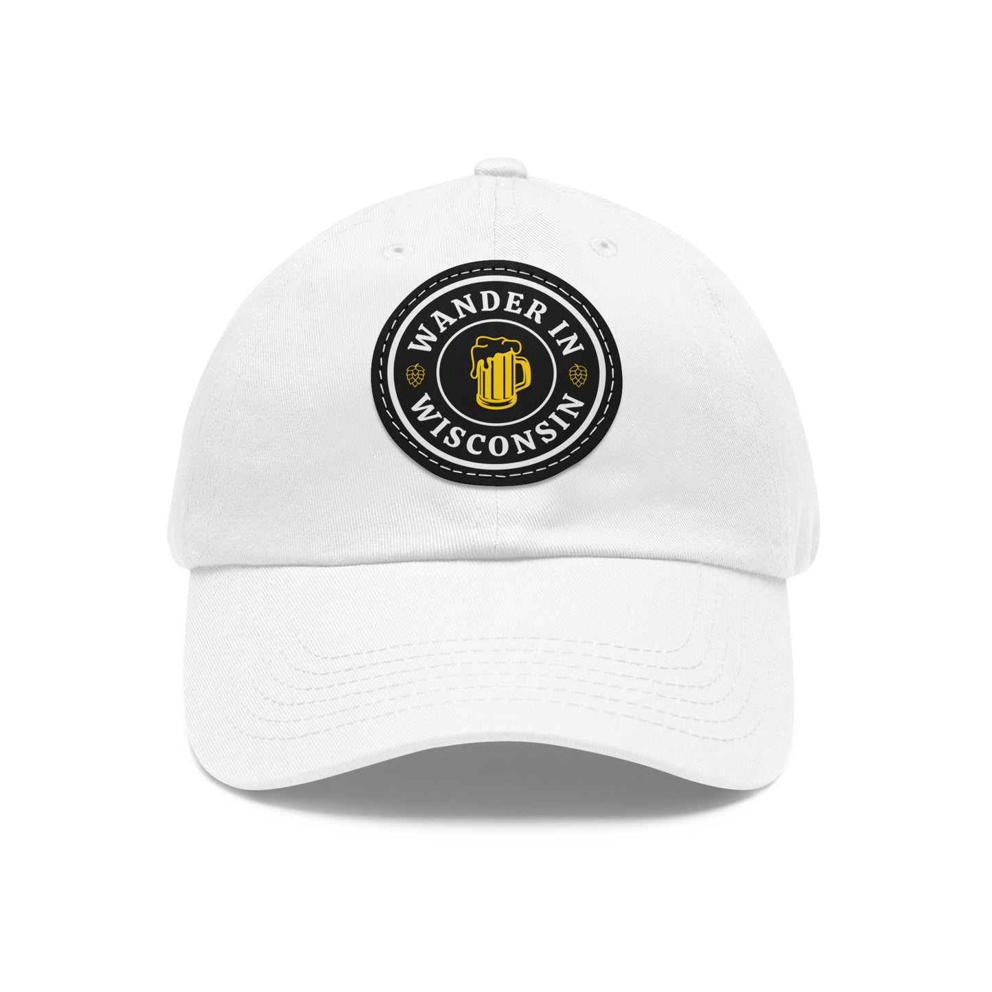 Wanderin Dad Hat with Leather Patch (Round)