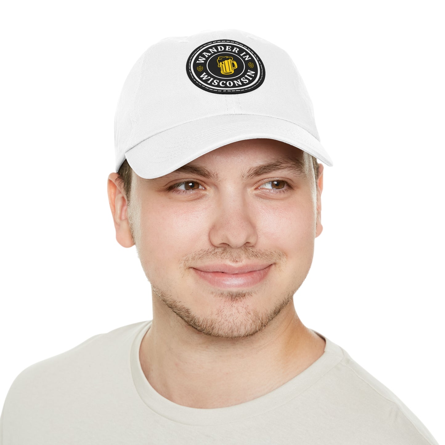 Wanderin Dad Hat with Leather Patch (Round)