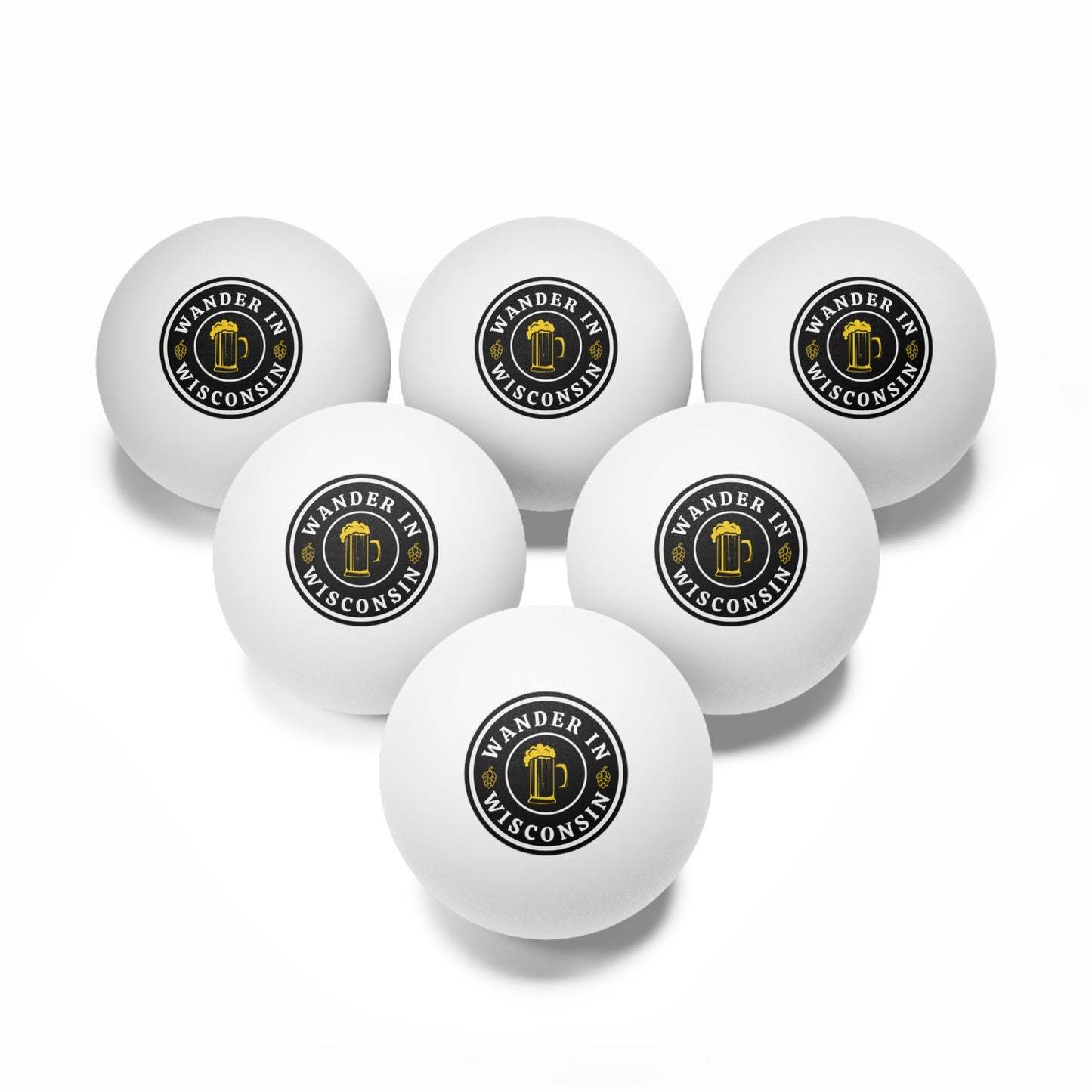 Wander in Ping Pong Balls, 6 pcs