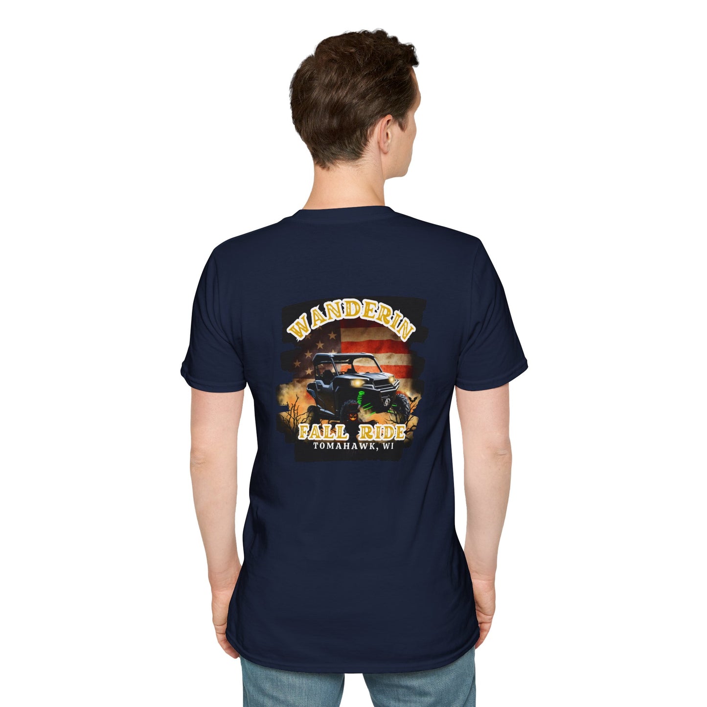 Official Wanderin Fall Ride Tee w/Wander in WI Logo (front) XS-5X