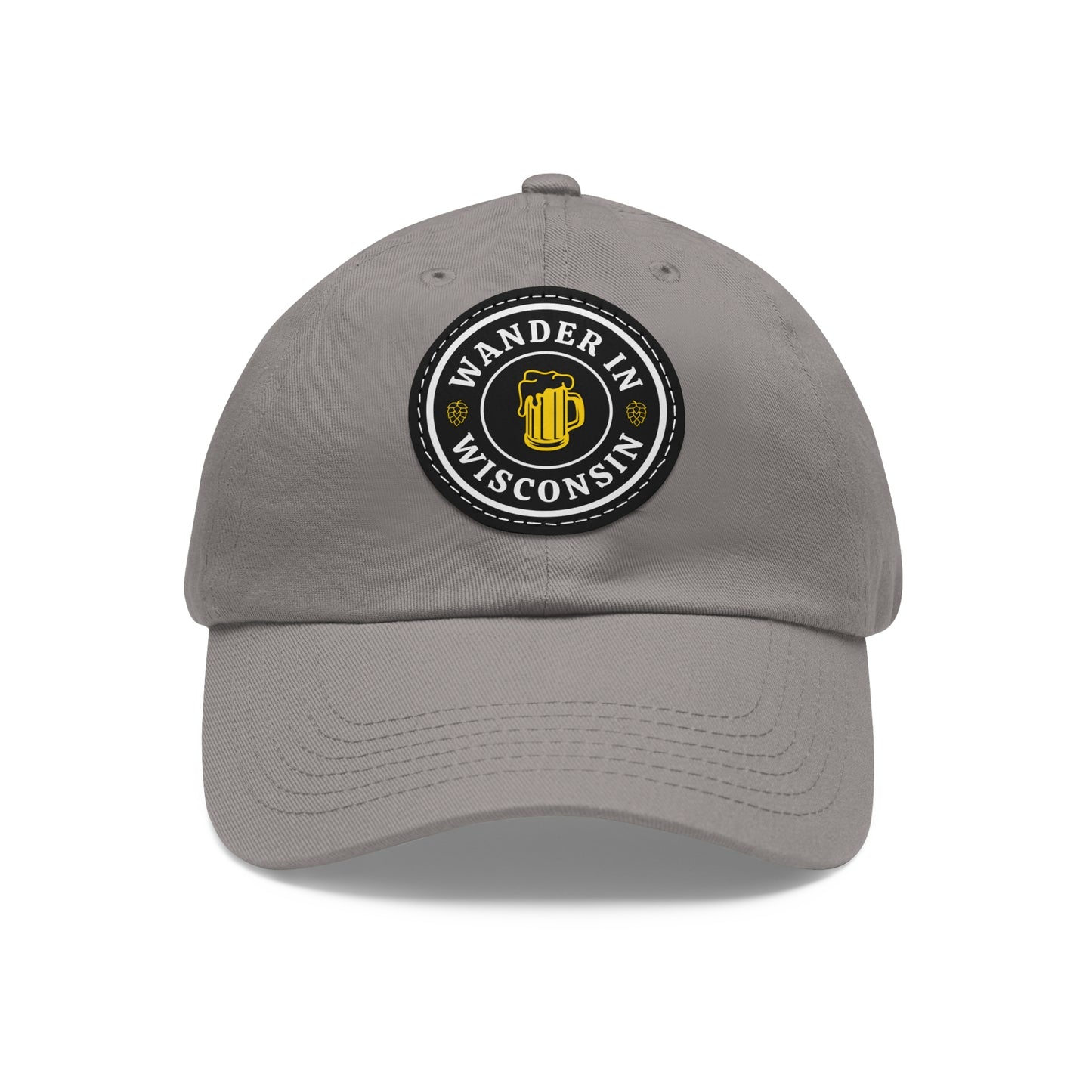 Wanderin Dad Hat with Leather Patch (Round)