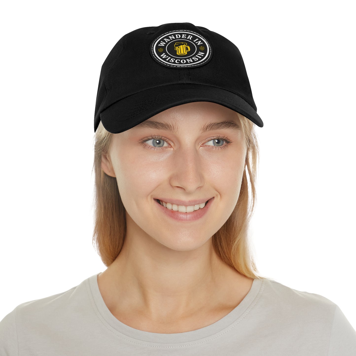 Wanderin Dad Hat with Leather Patch (Round)