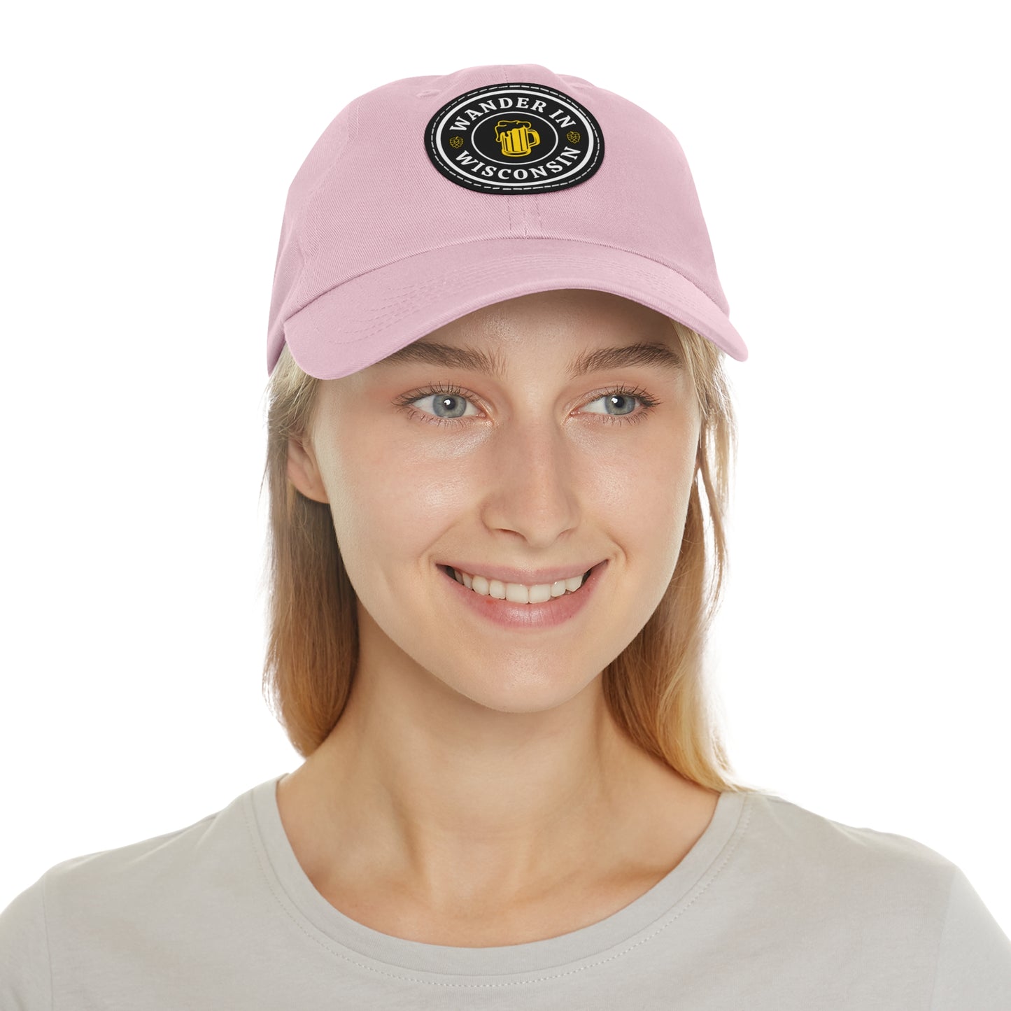 Wanderin Dad Hat with Leather Patch (Round)