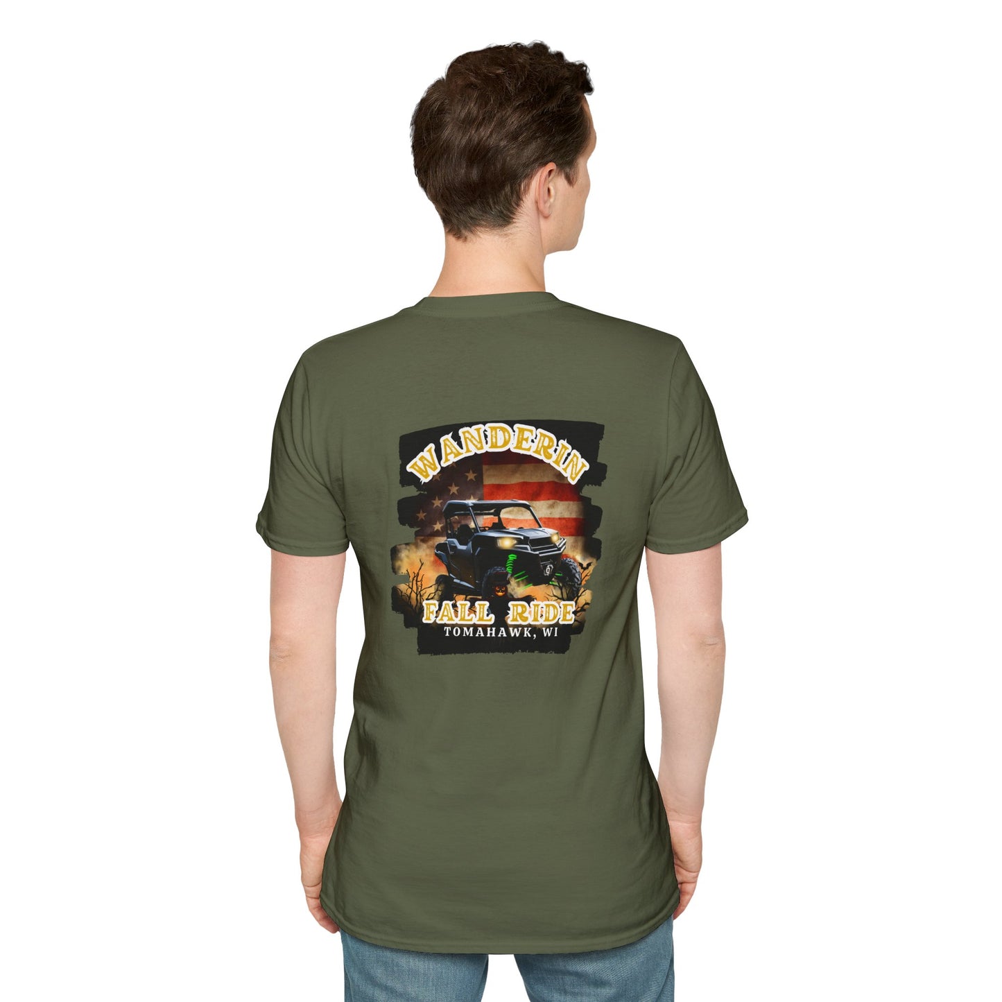 Official Wanderin Fall Ride Tee w/Wander in WI Logo (front) XS-5X