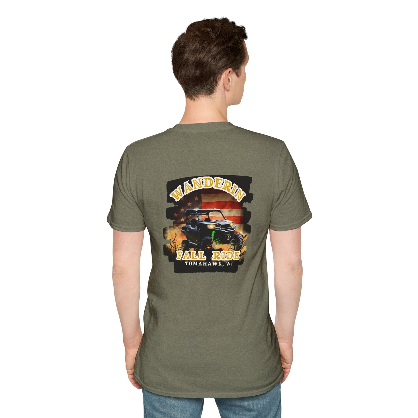 Official Wanderin Fall Ride Tee w/Wander in WI Logo (front) XS-5X