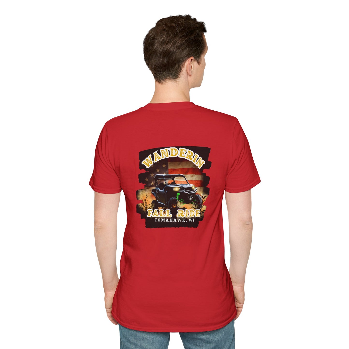 Official Wanderin Fall Ride Tee w/Wander in WI Logo (front) XS-5X