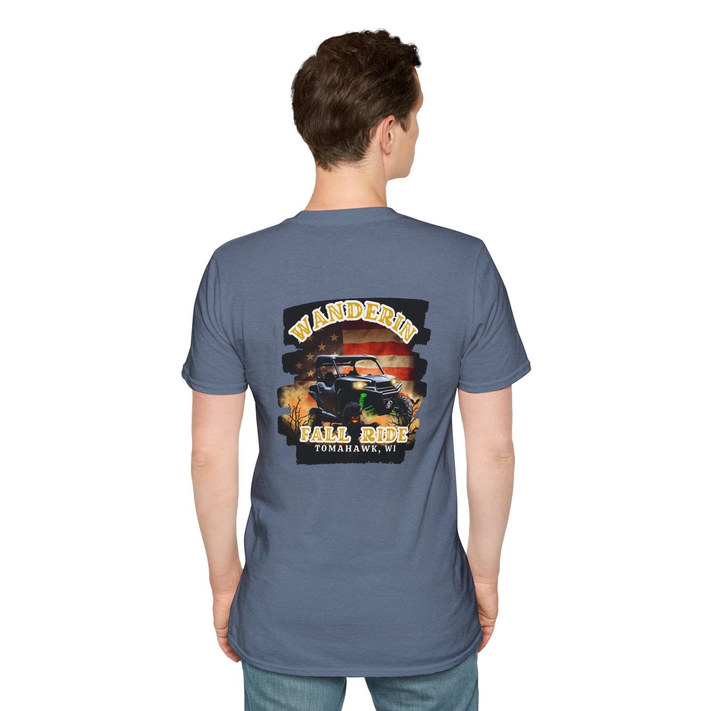 Official Wanderin Fall Ride Tee w/Wander in WI Logo (front) XS-5X